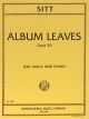 Album Leaves Op 39 Viola, Piano