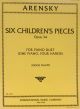 Six Children's Pieces Op 24 Piano Duet
