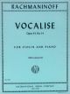 Vocalise Op 34 No 14 Violin, Piano