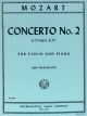 Concerto No 2 D major K 211 Violin, Piano