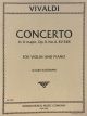 Concerto A major Op 9 No 6 RV 348 Violin, Piano