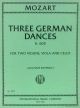 Three German Dances K 605 2 Violins, Viola, Cello