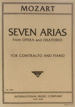Seven Arias from Opera and Oratorio Contralto, Piano