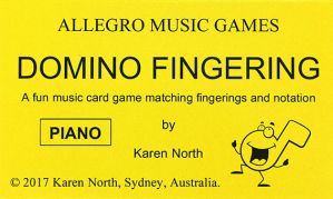 Domino Fingering Card Game - Piano