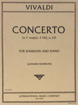 Concerto F major F.VIII No 20 Bassoon, Piano