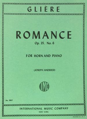 Romance Op 35 No 6 French Horn, Piano