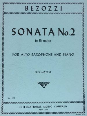 Sonata No 2 Bb major Alto Saxophone, Piano
