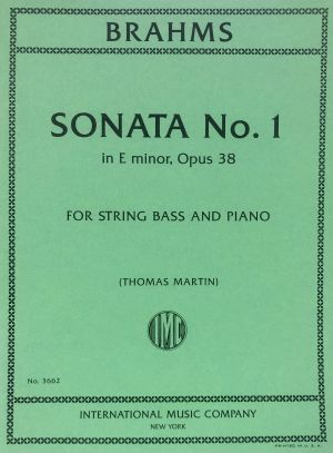 Sonata No 1 E minor Op 38 Double Bass, Piano