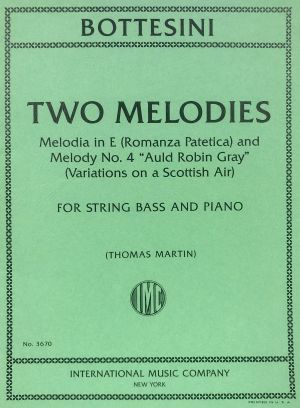 Two Melodies Melodia E and Melody No 4 Double Bass, Piano