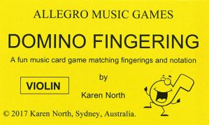 Domino Fingering Card Game - Violin