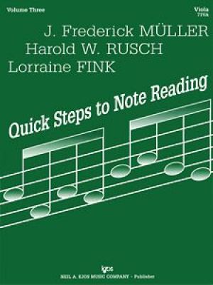 Quick Steps To Notereading, Vol 3 - Viola