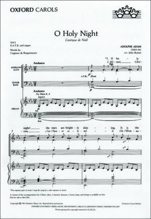 O Holy Night Arr Rutter SATB, Organ