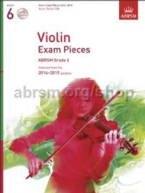 ABRSM Violin Exam Pieces 2016-2019 Syllabus Grade 6 Book / CD 