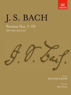 JS Bach - Partitas Nos. 1 - 3 - BWV 825 826 & 827 - 9781854721945 - AMEB Gr 8