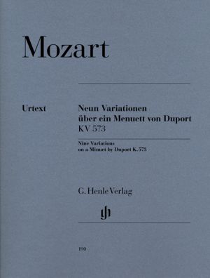 Nine Variations on Minuet by Duport K 573