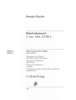 Concerto G major Hob. XVIII:4 Piano, Orchestra, Violin 1 part