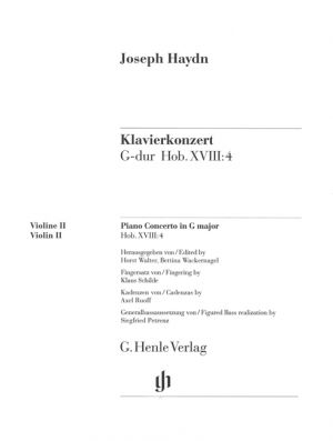 Concerto G major Hob. XVIII:4 Piano, Orchestra, Violin 2 part