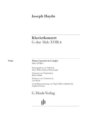 Concerto G major Hob. XVIII:4 Piano, Orchestra, Viola part