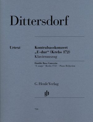 Concerto E major Krebs 172 Double Bass, Piano