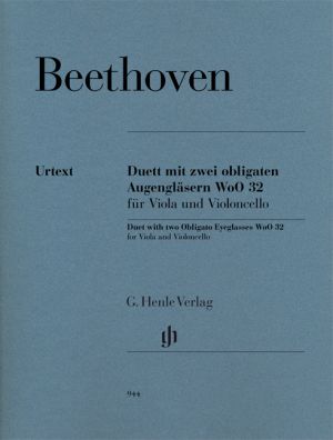 Duet with two Obligato Eyeglasses WoO 32 Viola, Cello