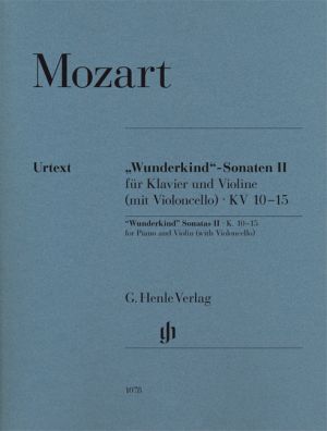 Wunderkind Sonatas Vol 2 K 10-15 Piano, Violin (with Cello)