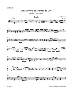 Missa brevis St Joannis de Deo Little Organ Mass Hob XXII 9