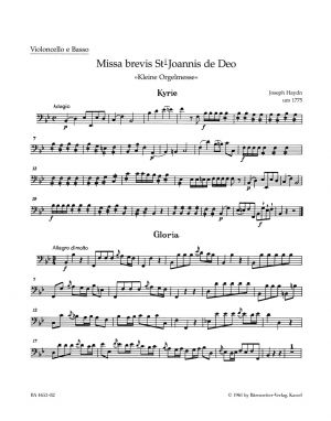 Missa brevis St Joannis de Deo Little Organ Mass Hob XXII 10