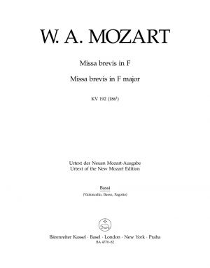 Missa brevis F major K 192 (186f) - Cello, Double Bass, Bassoon