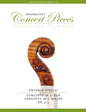 Concerto G major Op 3 No 3 from L'Estro armonico Violin