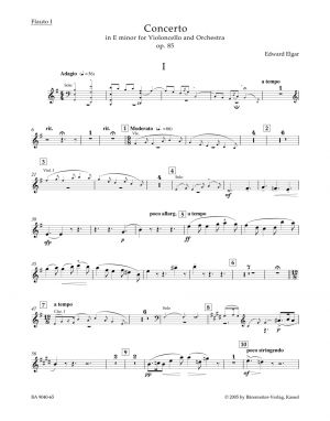 Concerto for Cello and Orchestra E minor Op 85 - Wind Set