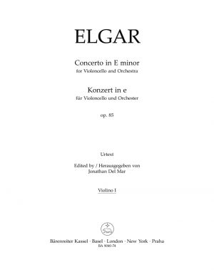 Concerto for Cello and Orchestra E minor Op 85 - Violin 1