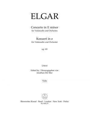Concerto for Cello and Orchestra E minor Op 85 - Viola