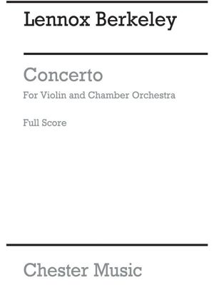 Berkeley Concerto Violin/Orch P/Score(Ar