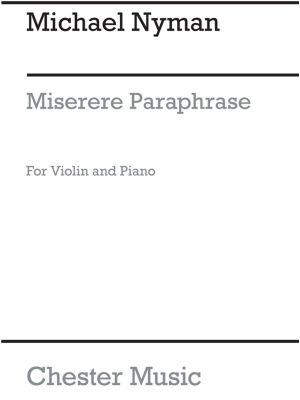 Miserere Paraphrase for Violin/Piano