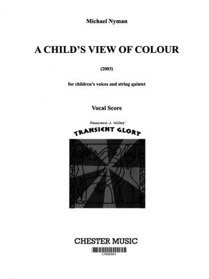 Nyman A Child'S View of Colour Vocal Score