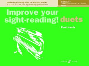 Improve Your Sight Reading! Duets Gr 2-3