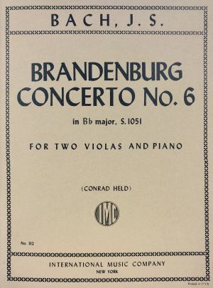 Brandenburg Concerto No 6 Bb major S 1051 2 Violas, Piano