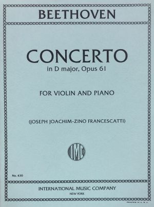 Concerto D major Op 61 Violin, Piano