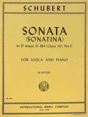 Sonata (Sonatina) D Maj D 384 Op 137 No 1 Viola, Piano