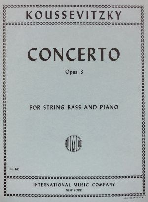 Concerto Op 3 Double Bass, Piano