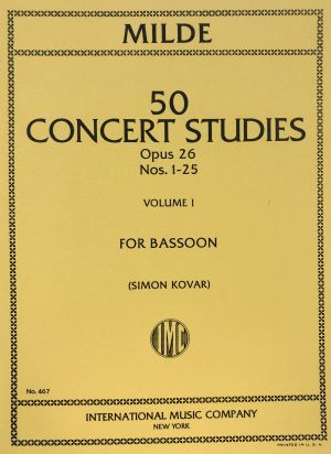 50 Concert Studies Op 26 No 1 -25 Vol 1 Bassoon