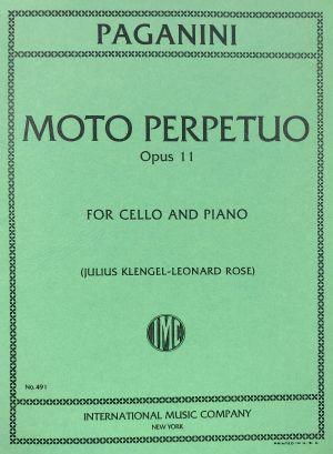 Moto Perpetuo Op 11 Cello, Piano