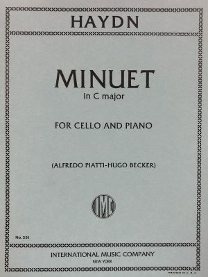 Minuet C major Cello, Piano