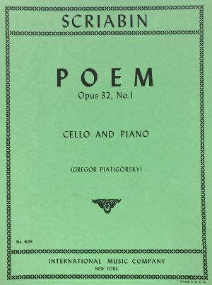 Poem Op 32 No 1 Cello, Piano