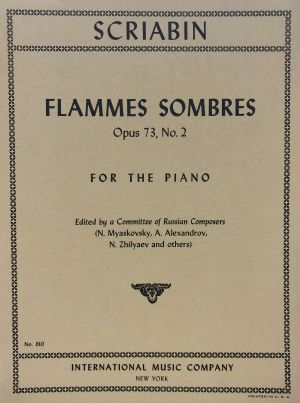 Flammes Sombre Op 73 No 2 Piano