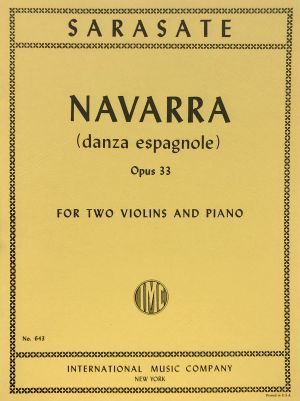 Navarra (danza espagnole) Op 33 2 Violins, Piano
