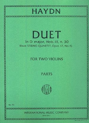 Duet D major Hob. III No 30 for 2 Violins