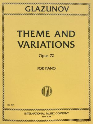 Theme and Variations Op 72 Piano