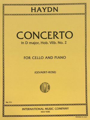 Concerto D major Hob VIIb No 2 Cello, Piano