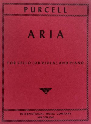 Aria What Shall I Do Cello (or Viola), Piano
